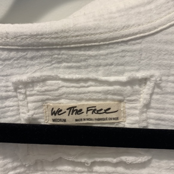 Free People We The Free Pullover Ivory White  size medium - Picture 4 of 10